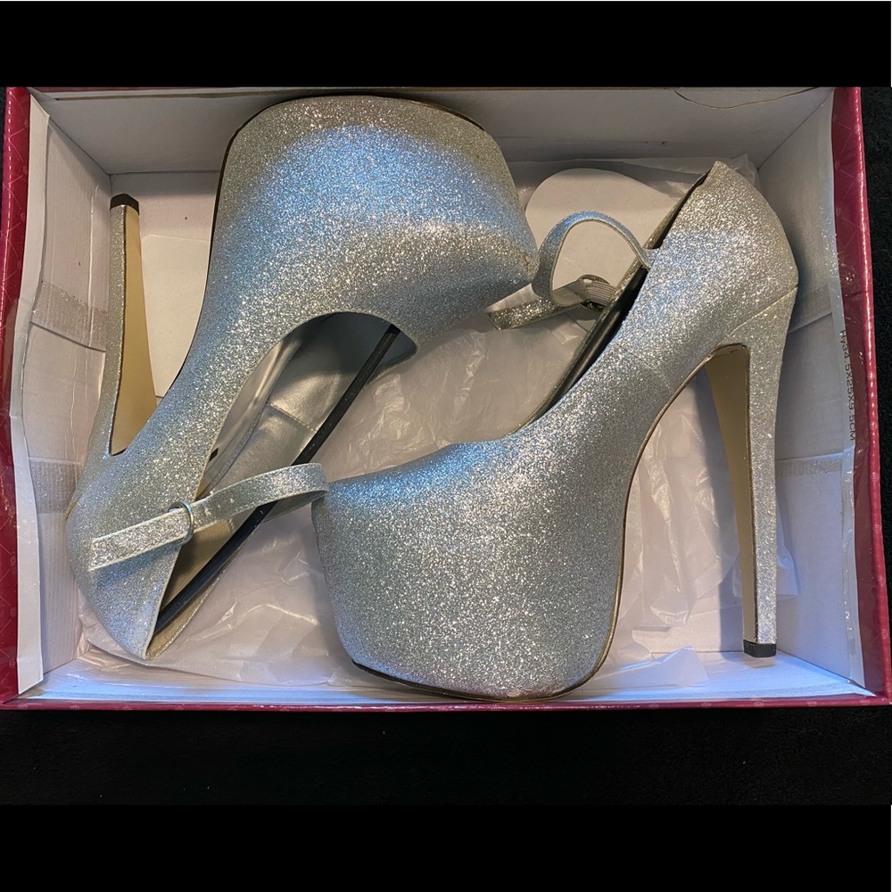 Silver Platform Heels